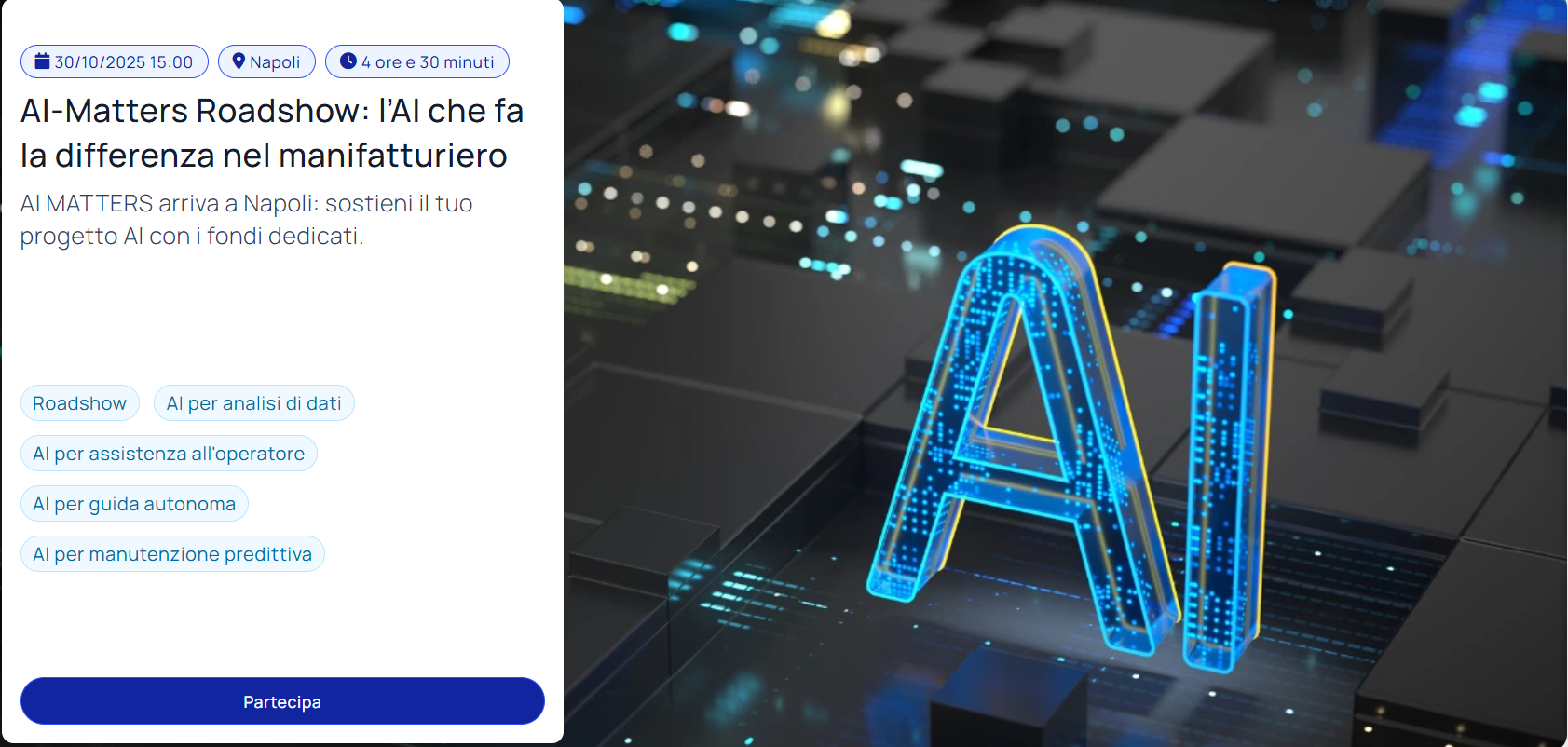 AI-Matters Roadshow: l’AI che fa la differenza nel manifatturiero